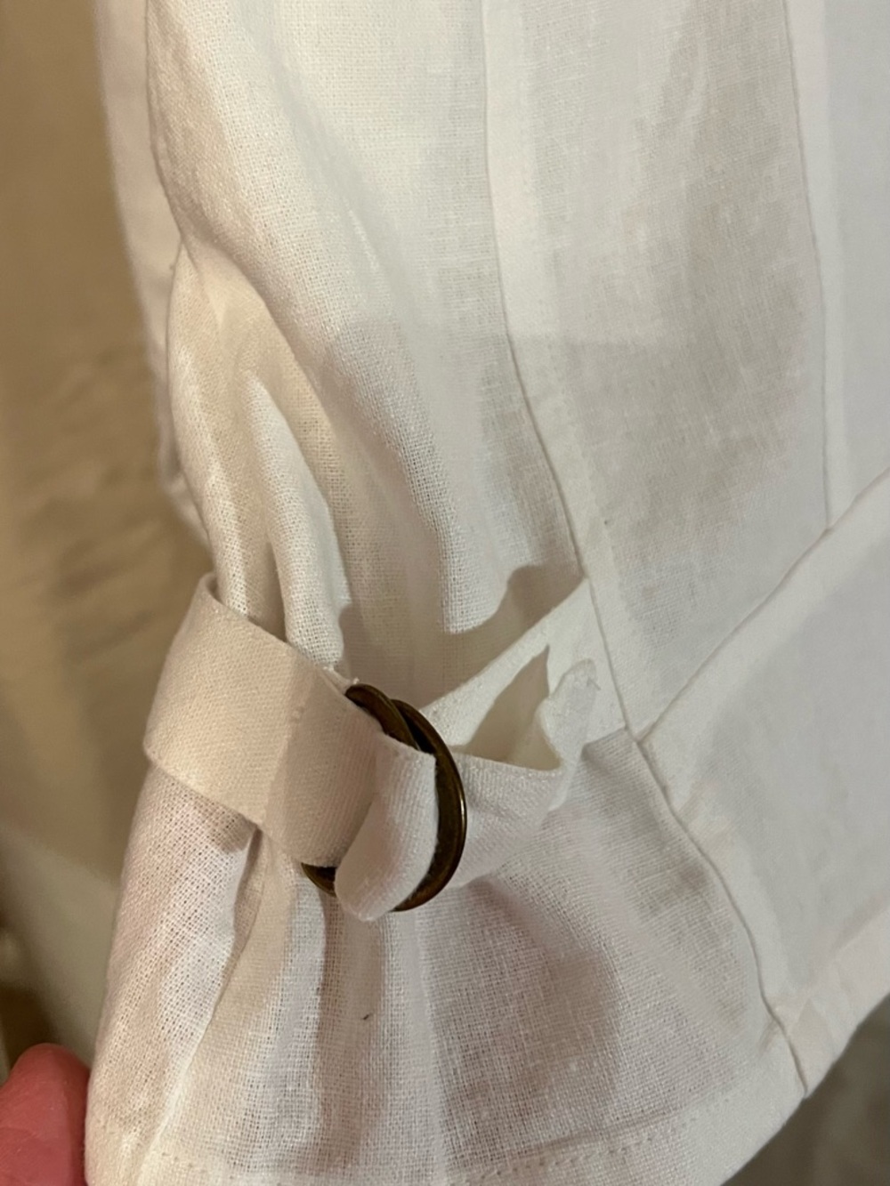 Soft Surroundings Ivory Linen Open Jacket - Picture 6 of 10